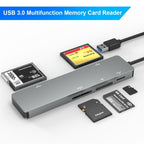 Rocketek CR308 USB3.0 Multi-function Card Reader CF / CFast / SD / MS / TF Card 5 in 1 — view 2