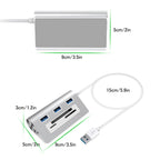 Rocketek HC423 USB3.0 x 3 + SD / TF / CF Card Reader HUB Adapter
