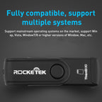 Rocketek CR5 USB3.0 Multi-function SD / TF Card Reader — view 3