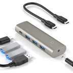 Rocketek HC466 USB3.2 Gen2 Type-C 4 in 1 HUB Adapter — view 2