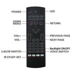 MX3-L White Backlit Version 2.4GHz Fly Air Mouse Wireless Keyboard Remote Control
