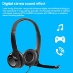 Logitech H390 USB Wired Headset Stereo Headphones with Noise-Cancelling Microphone