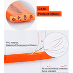 REXLIS 1.5m CAT7 10 Gigabit Retractable Flat Ethernet RJ45 Network LAN Cable