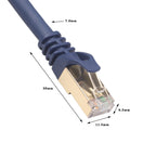 1m CAT8 Computer Switch Router Ethernet Network LAN Cable, Patch Lead RJ45