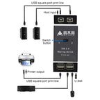 DY-B046 2 In 4 Out USB 2.0 Sharing Switch USB Flash Printer Adapter
