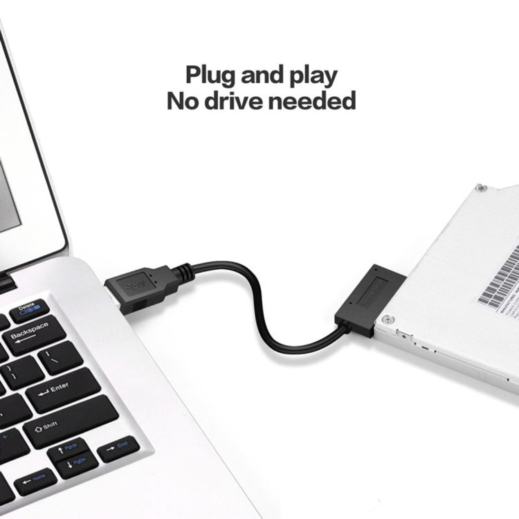 Professional USB 3.0 to 7+6Pin Slimline SATA Cable Adapter Indicator
