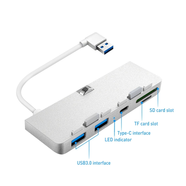 Rocketek HC413 Type-C + USB3.0 x 2 + SD / TF Card Reader HUB Adapter — HC413