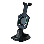 R-008-02 Luminous Integrated Mecha-shaped Headset Holder with Dual USB Ports & Computer Switch — view 2