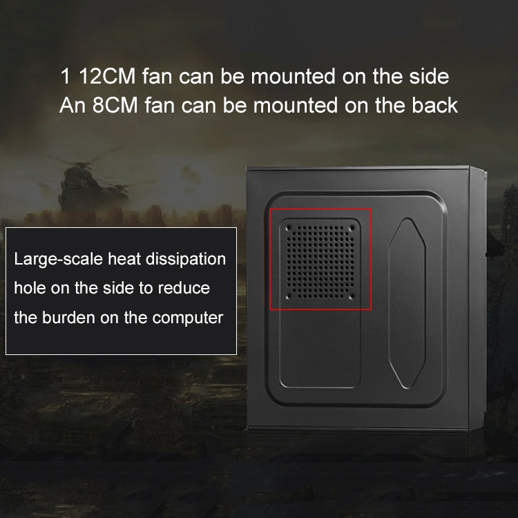 T5 USB 2.0 Main Chassis 400x190x410mm Micro-ATX / ATX PC PC Desktop Computer Case