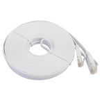 15m CAT6 Ultra-thin Flat Ethernet Network LAN Cable, Patch Lead RJ45