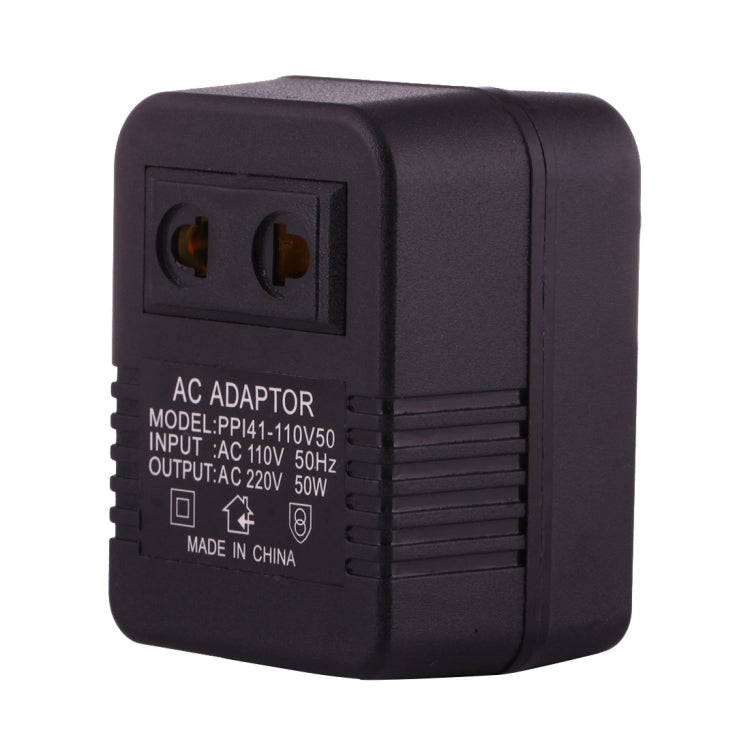 AC Power Socket Adapter, EU/US Plug to US Plug, 110V to 220V 50W