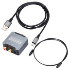 Digital to Analog 3.5 Coaxial Audio Converter, Host + USB Cable + Optical Fiber Cable