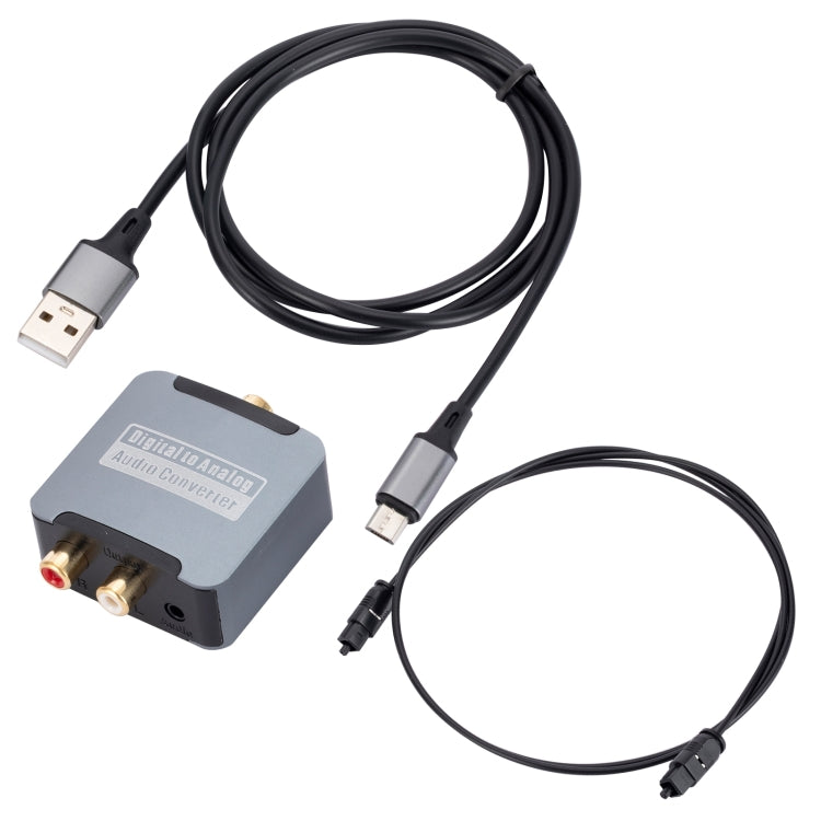Digital to Analog 3.5 Coaxial Audio Converter, Host + USB Cable + Optical Fiber Cable