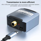 Digital to Analog 3.5 Coaxial Audio Converter, Host + USB Cable + Optical Fiber Cable