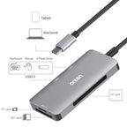 Onten 91882 5 In 1 USB3.0 x3 + SD + TF + CF Type-C / USB-C OTG Multi-function Card Reader — view 3