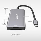 Onten 91882 5 In 1 USB3.0 x3 + SD + TF + CF Type-C / USB-C OTG Multi-function Card Reader — view 4