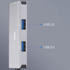Onten 91882 5 In 1 USB3.0 x3 + SD + TF + CF Type-C / USB-C OTG Multi-function Card Reader — view 5