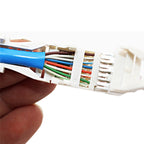 Tool-free Crimping RJ-45 Connector Modular Plug, Short Version Cat5e