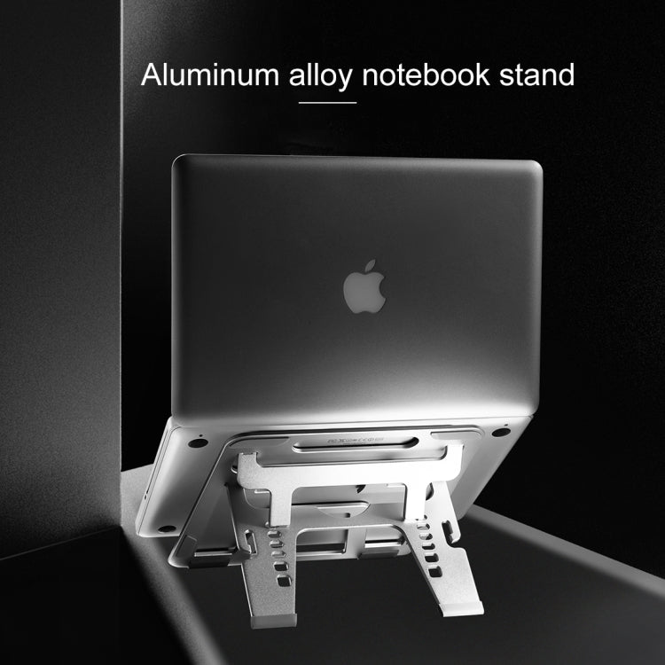 Portable Foldable Hollow Double Triangle Height Adjustable Aluminum Alloy Bracket for Laptop, COOLCOLD U2S