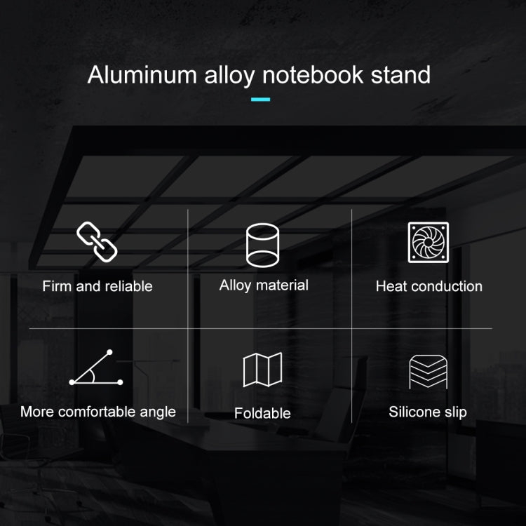 Portable Foldable Hollow Double Triangle Height Adjustable Aluminum Alloy Bracket for Laptop, COOLCOLD U2S
