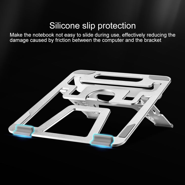 Portable Foldable Hollow Double Triangle Height Adjustable Aluminum Alloy Bracket for Laptop, COOLCOLD U2S