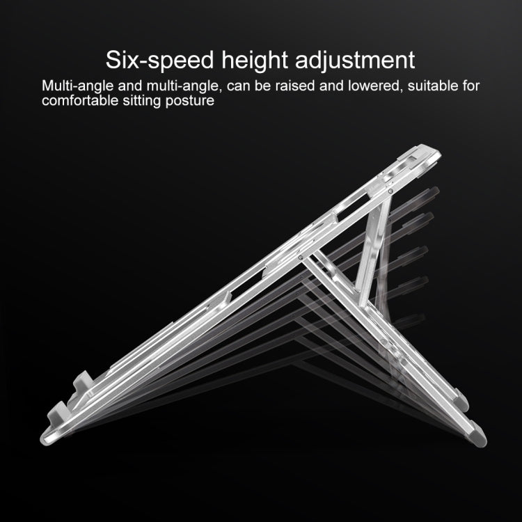 Portable Foldable Hollow Double Triangle Height Adjustable Aluminum Alloy Bracket for Laptop, COOLCOLD U2S