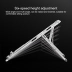 Portable Foldable Hollow Double Triangle Height Adjustable Aluminum Alloy Bracket for Laptop, COOLCOLD U2S