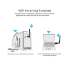EDUP EP-AC1661 2 in 1 Bluetooth 4.2 + Dual Band 11AC 600Mbps High Speed Wireless USB Adapter WiFi Receiver