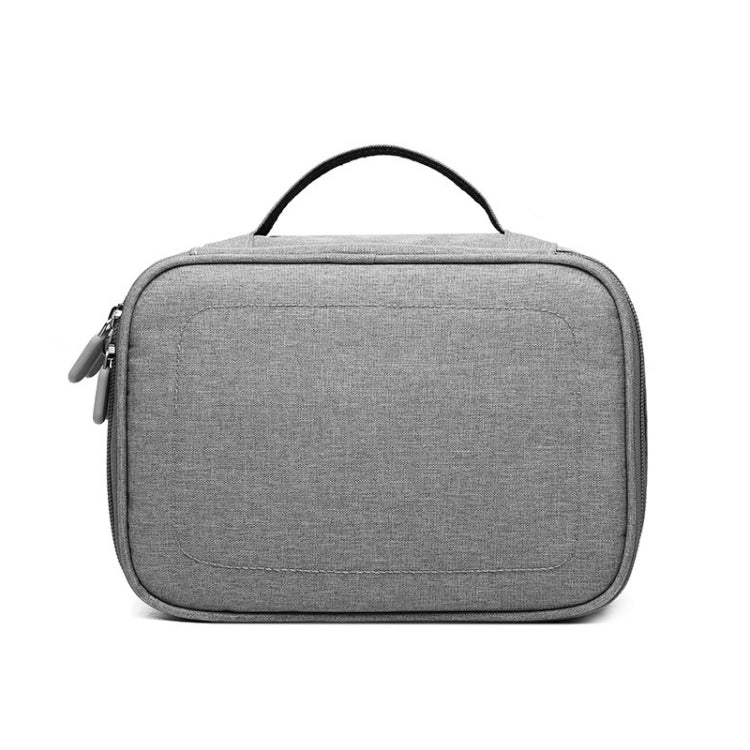 Multi-function Headphone Charger Data Cable Storage Bag, Single Layer Storage Bag, Size: 23x16x7cm — Grey