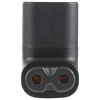 AC Power Plug Adapter Converter Socket, C7 to C8 Elbow — view 4