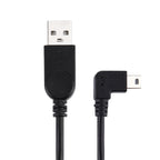 90 Degree Angle Left Mini USB to USB Data / Charging Cable, Length: 28cm — view 3