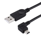 90 Degree Angle Left Mini USB to USB Data / Charging Cable, Length: 28cm — view 4