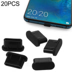 20 PCS Silicone Anti-Dust Plugs for USB-C / Type-C Port