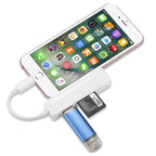 4 in 1 MS + SD + TF + USB2.0 Multi-function Card Reader for 8 Pin Devices — view 5