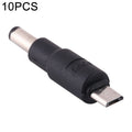 10 PCS 5.5 x 2.1mm to Micro USB DC Power Plug Connector