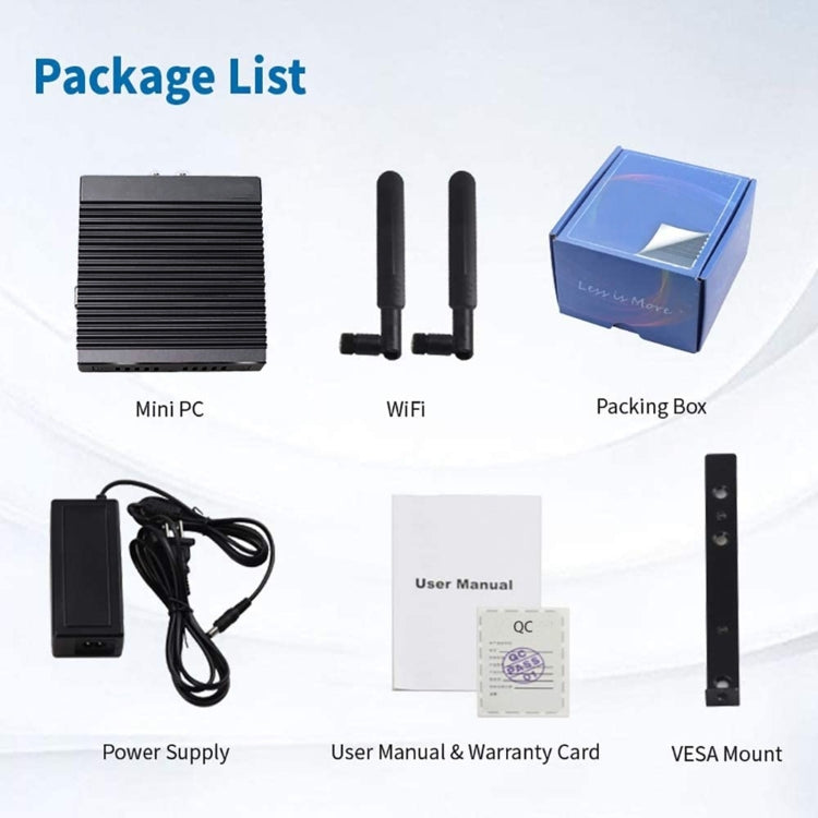 K660G4 Windows and Linux System Mini PC, Intel Celeron Processor N2840 Quad-Core 2M Cache, 1.83GHz, up to 2.25GHz, 2GB RAM + 32GB SSD