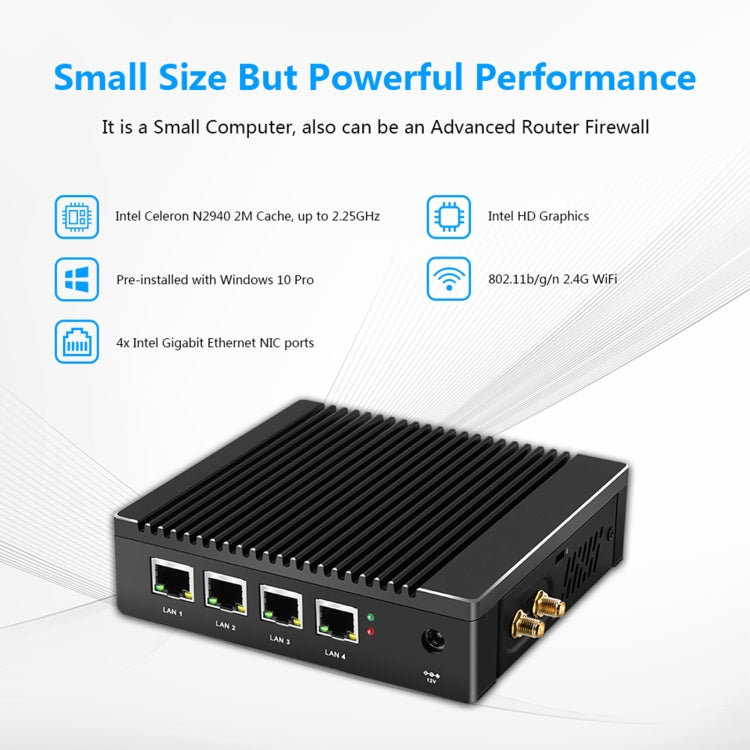 K660G4 Windows and Linux System Mini PC, Intel Celeron Processor N2840 Quad-Core 2M Cache, 1.83GHz, up to 2.25GHz, 2GB RAM + 32GB SSD