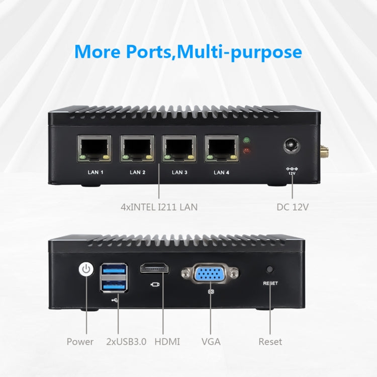 K660G4 Windows and Linux System Mini PC, Intel Celeron Processor N2840 Quad-Core 2M Cache, 1.83GHz, up to 2.25GHz, 2GB RAM + 32GB SSD
