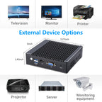 K660G4 Windows and Linux System Mini PC, Intel Celeron Processor N2840 Quad-Core 2M Cache, 1.83GHz, up to 2.25GHz, 2GB RAM + 32GB SSD