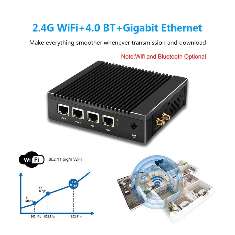 K660G4 Windows and Linux System Mini PC, Intel Celeron Processor N2840 Quad-Core 2M Cache, 1.83GHz, up to 2.25GHz, 2GB RAM + 32GB SSD