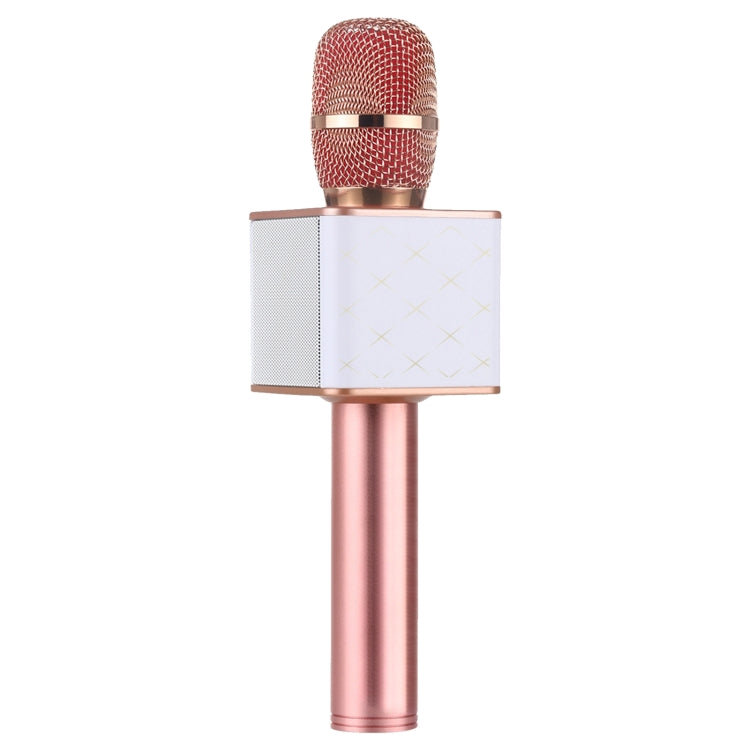 SDRD SD-08 Double Speakers High Sound Quality Handheld KTV Karaoke Recording Bluetooth Wireless Condenser Microphone — Rose Gold