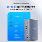 ORICO CDH-15N-GY-BP 15 in 1 Type-C HUB Docking Station
