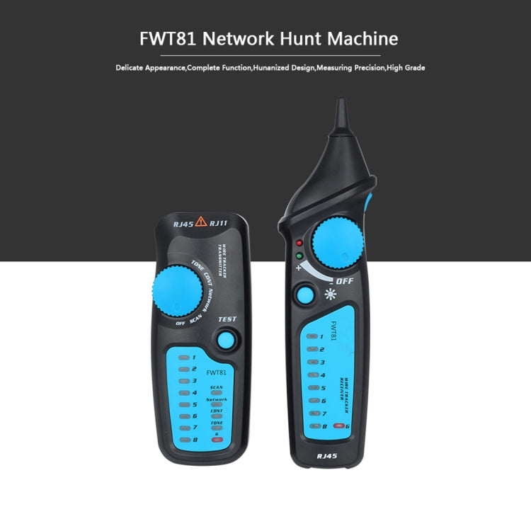BSIDE FWT81 RJ11 / RJ45 Telephone Wire Tracker Toner Ethernet LAN Network Cable Tester