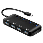 High Speed 4 x USB 3.0 to USB-C / Type-C HUB with Switch