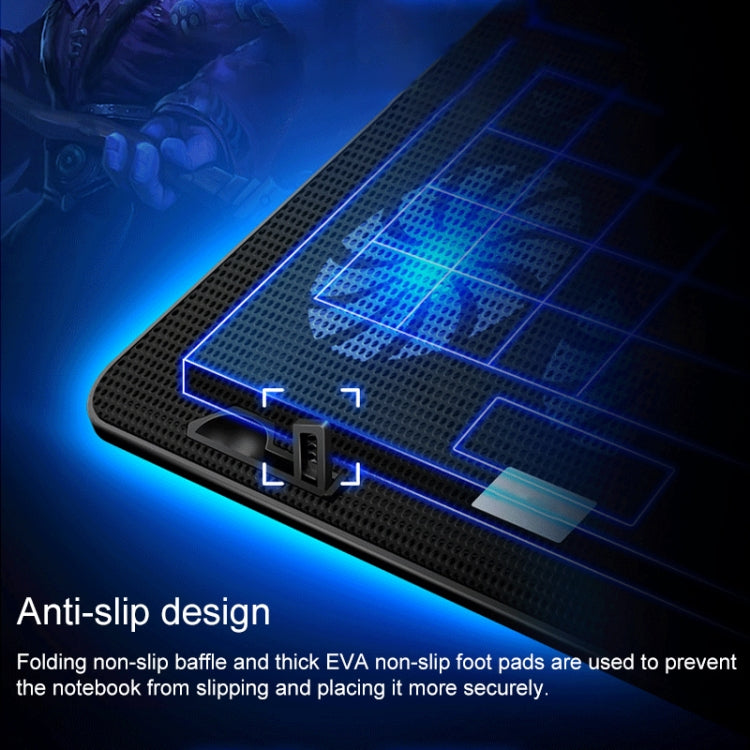 ICE COOREL Notebook Computer Base Speed Control Silent Six-fan Cooling Holder Cooling Rack, Style: Flagship