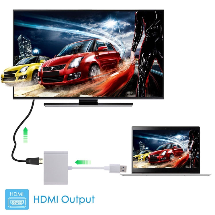 2 in 1 USB 3.0 to HDMI + VGA Adapter