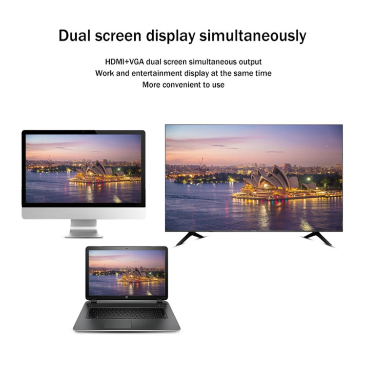 2 in 1 USB 3.0 to HDMI + VGA Adapter