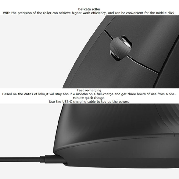 Logitech MX Vertical 4000DPI USB-C / Type-C + Unifying + Bluetooth Three-mode Ergonomic Wireless Vertical Optical Mouse