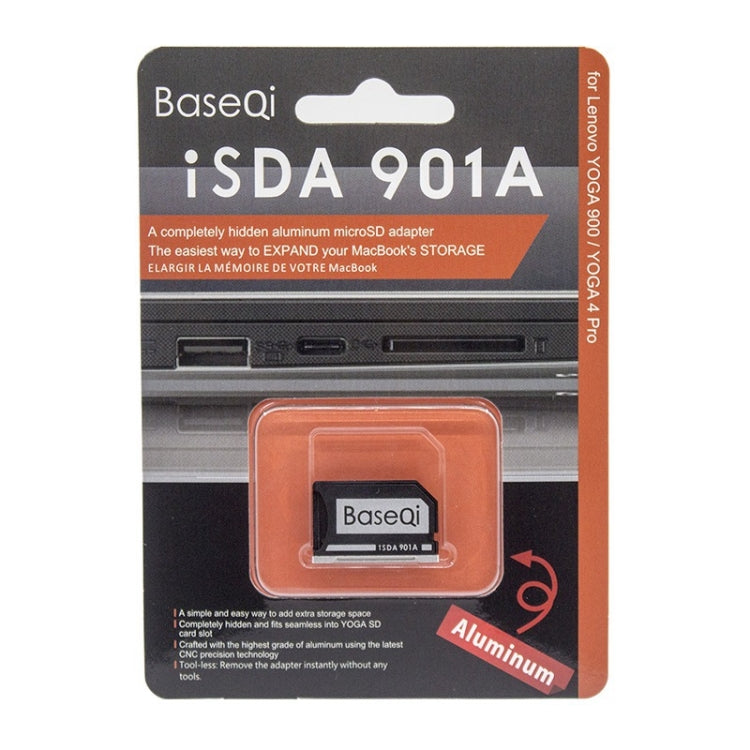 BASEQI Hidden Aluminum Alloy SD Card Case for Lenovo YOGA 720 / 710 Laptop