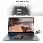 BASEQI Hidden Aluminum Alloy SD Card Case for Xiaomi Pro 15.6 inch MX150 Laptop
